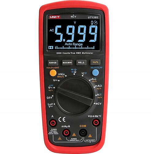 UT139S Wielofunkcyjny miernik prądu, napięcia, temperatury