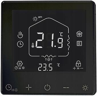 TC-710B, Sterownik - termostat temperatury, podtynkowy pokojowy czarny 16A