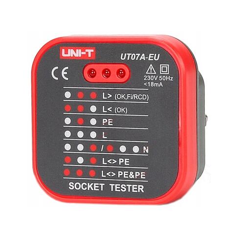 UT07A Tester gniazdek sieciowych